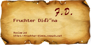 Fruchter Diána névjegykártya